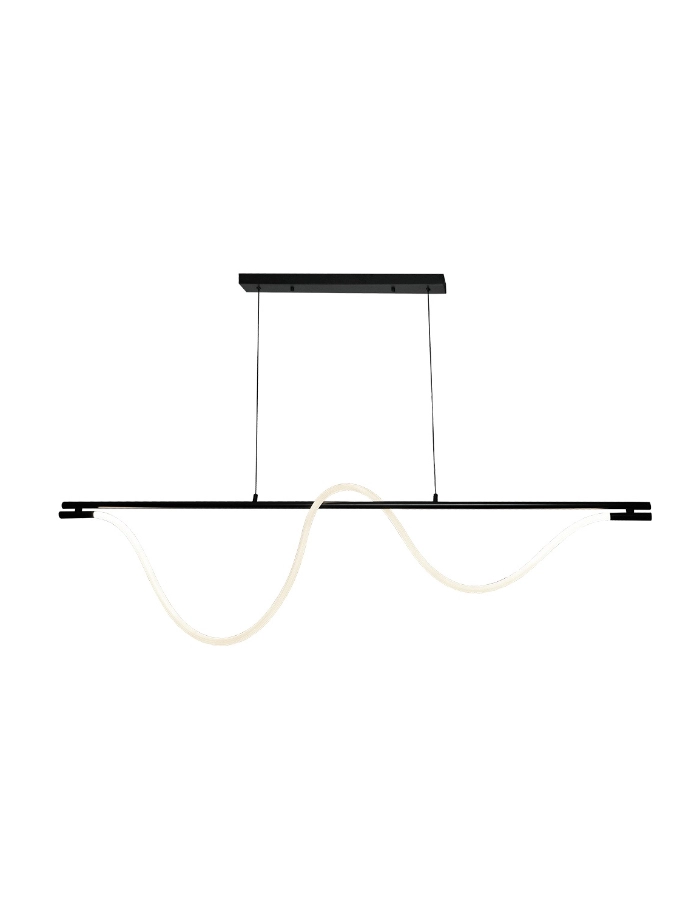 Colgante LED Mileva 42W 160cm Markas Iluminación negro luz cálida